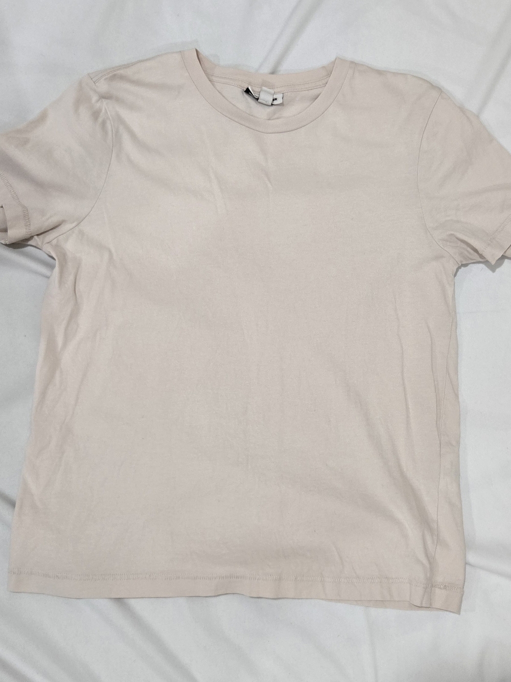 Frank and Oak cream/tan cotton shortsleeves tee size S